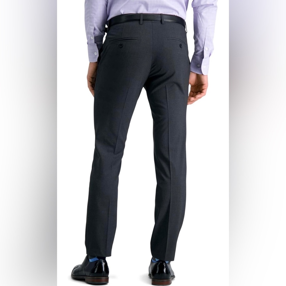 NWT Haggar Men's 4-Way Stretch Ultra Slim Flat Front Dress Pant Size 29x30 - Picture 3 of 8